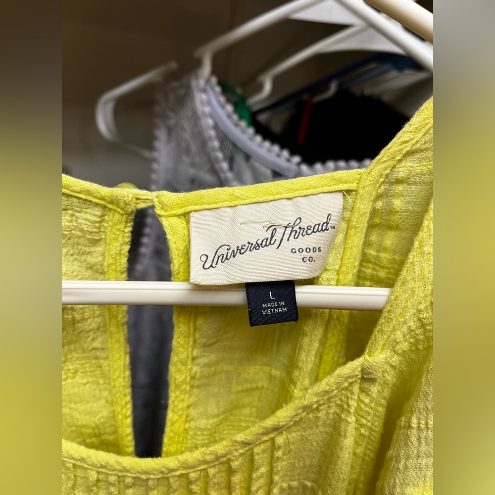 Universal Thread Yellow Ruffled Shirt - Picture 6 of 7